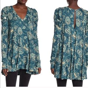 Free People Hello Lover floral print tunic